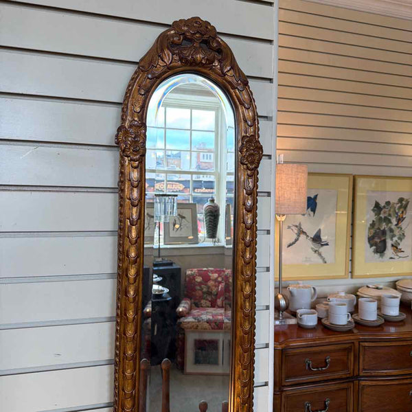 Long, Ornate Gold Leaf Mirror - Italian
