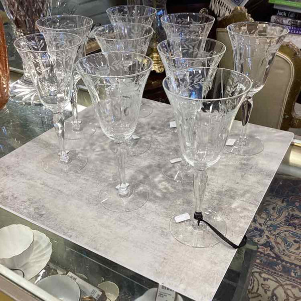 Nine Tiffin Water Goblets