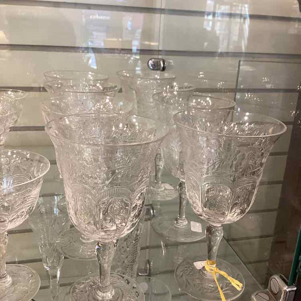 Webb Corbett Crystal Goblets Set of 8