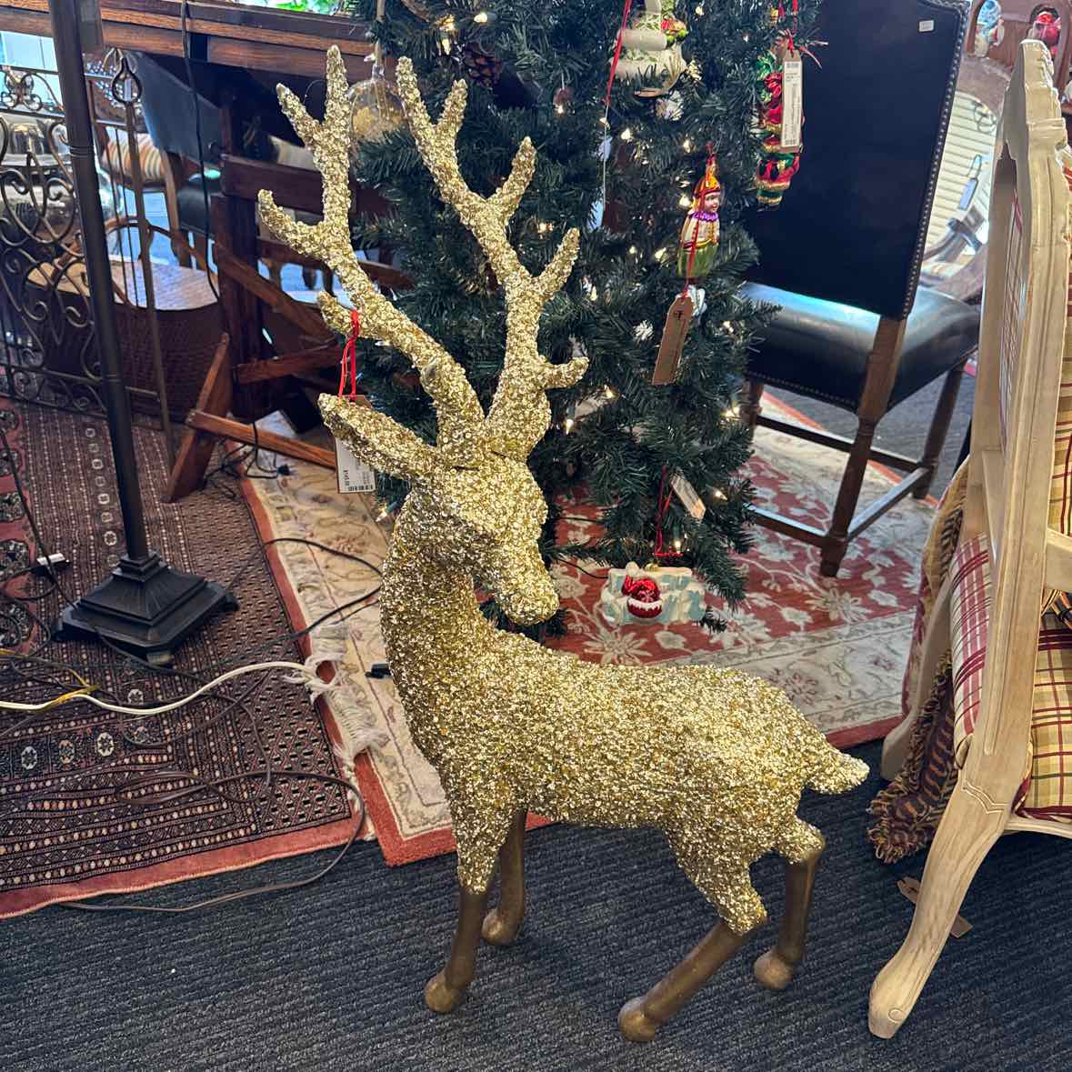 Gold Glitter Large Deer