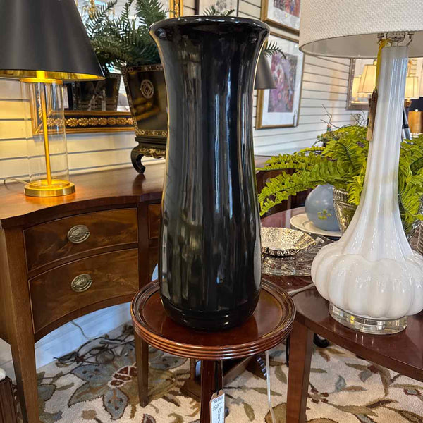 Tall Slim Black Vase