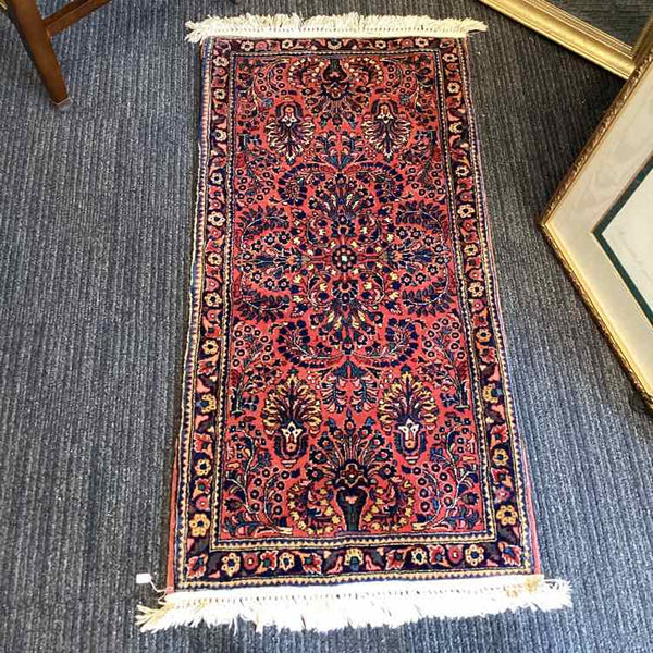 "As Is" Red And Navy Iran Rug