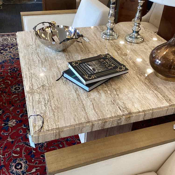 Square Travertine Table