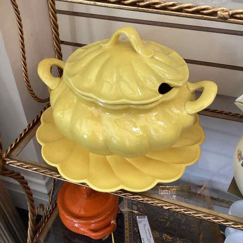 Yellow Tureen With Platter