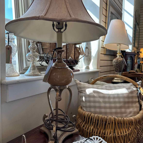 Gold, Metal & Quartz Lamp