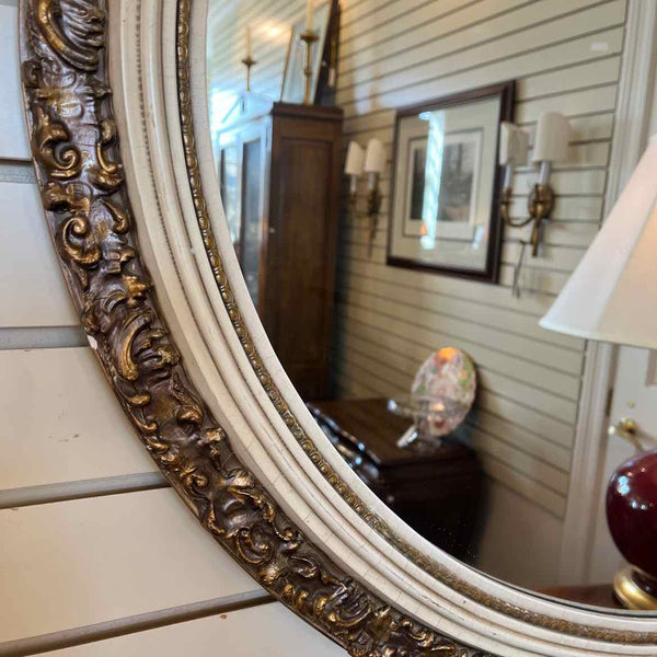 Gold Oval Ornate Mirror