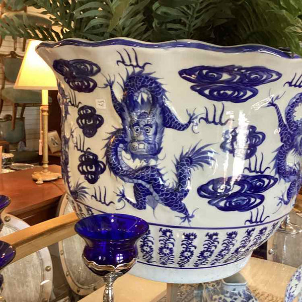 Blue & White Porcelain Fishbowl