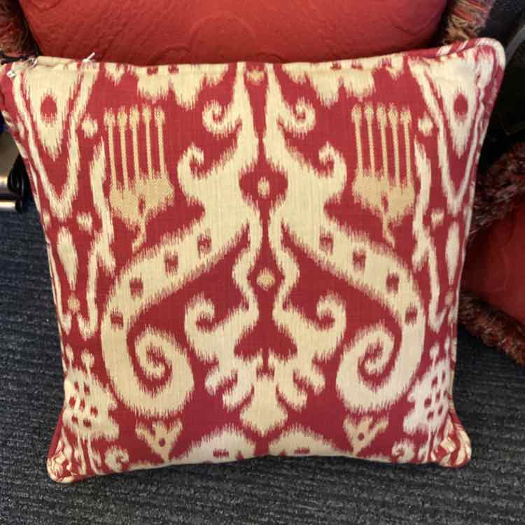 Red/Cream Pillow - Ethan Allen