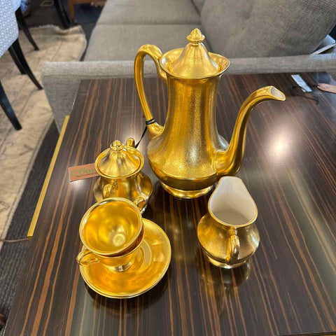 Pickard Gold Rose & Daisy Teaset