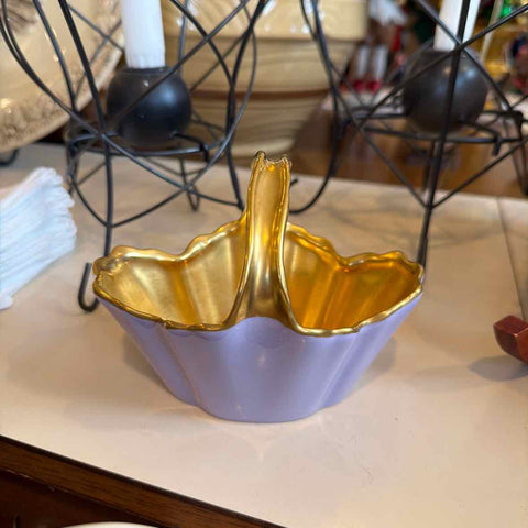 Purple Pickard Basket w/Gold