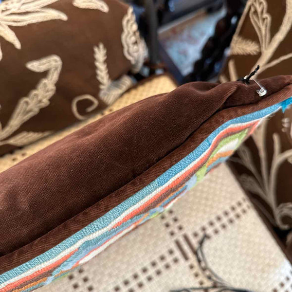 Bargello Pillow With "B" Monogram