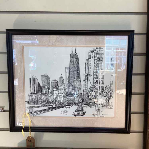 Pen And Ink Print Of Chicago