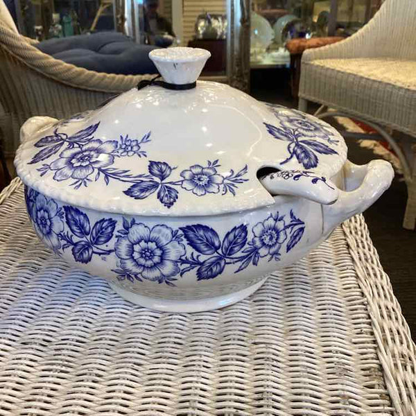 Blue And White Soup Tureen