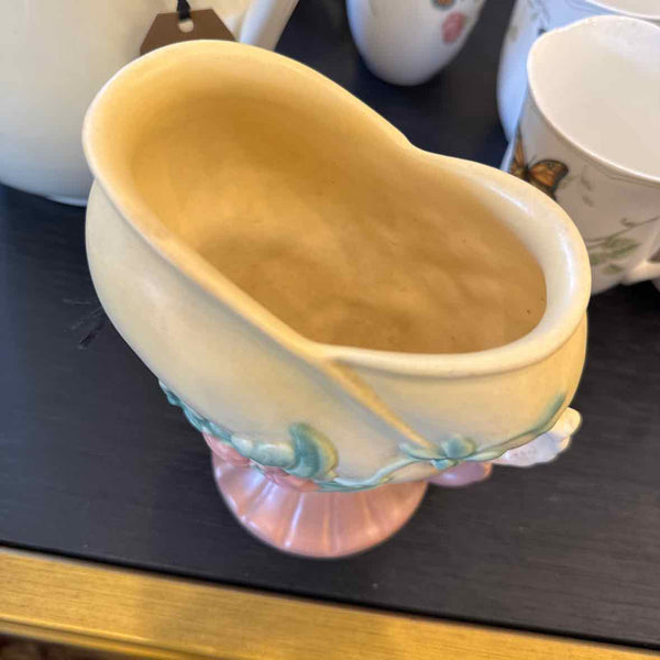 Yellow/Pink & Green Leaf Vase