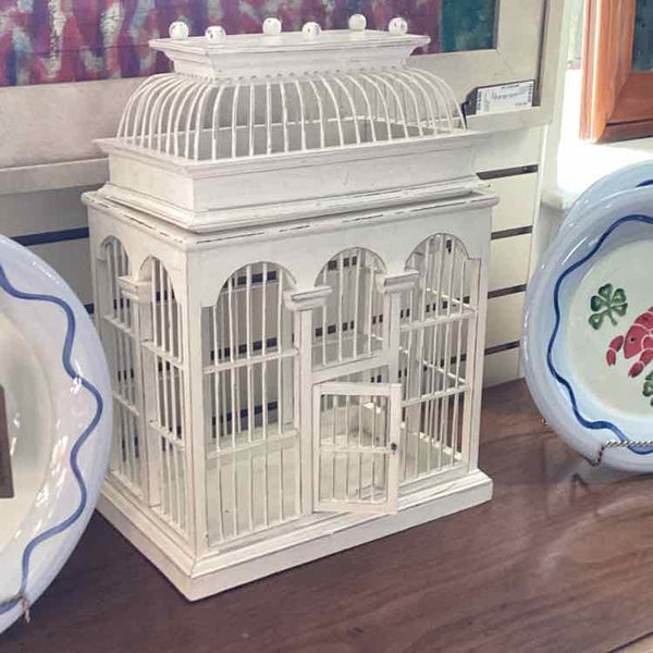 Distressed Cream Decorative Birdcage