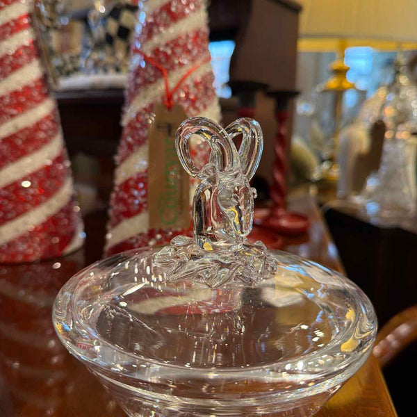 Steuben Ram Head Covered Dish