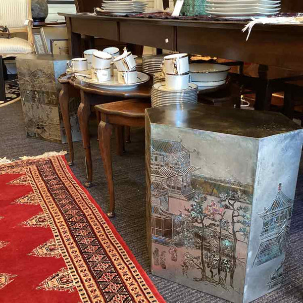 Pair Of Philip Kelvin LaVerne " Lo Ta Hexagonal  Cube" Tables