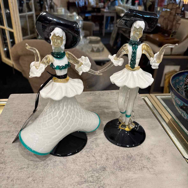 Pairof  Venetian  Murano Glass Dancers