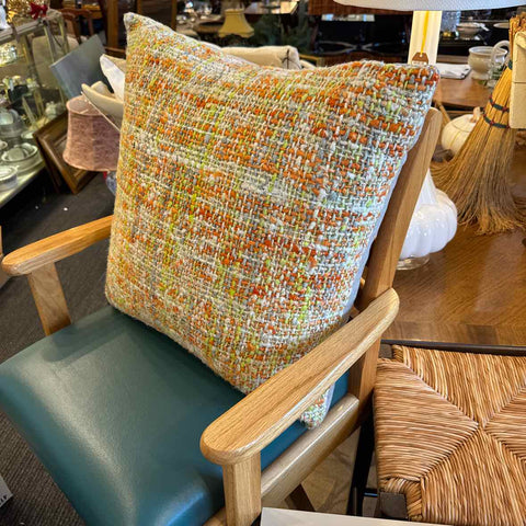 Orange And Green Down Pillow