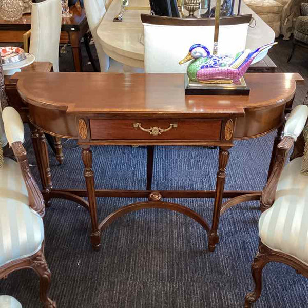 Hickory Banded Console Table
