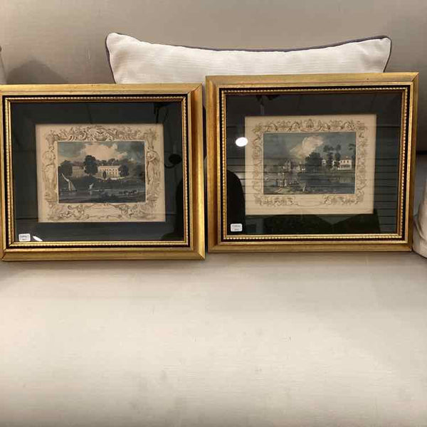 Pair of Rudolph Lesch Hand Colored Engravings