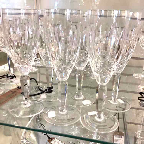 Six Waterford Kildare Champagne Flutes