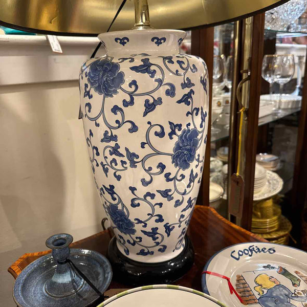 Blue/White Lamp w/ Black Shade