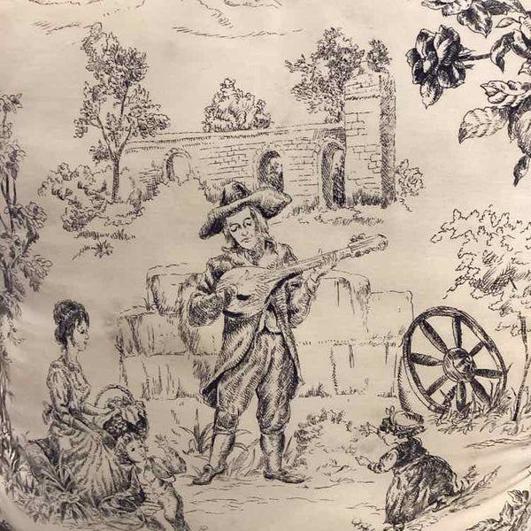 Ivory/Black Toile Pillow