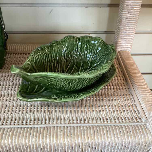 Two Piece Cabbageware Sauce Dish