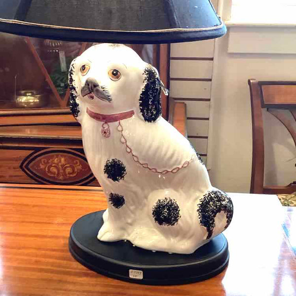 Ceramic Staffordshire Style Dog Lamp