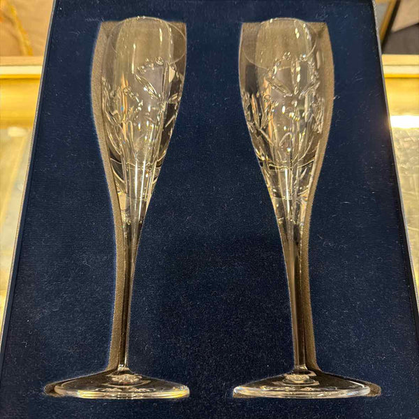 Two Tiffany Champagne Flutes