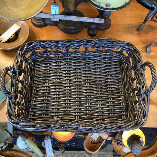 Espresso Woven Tray With Handles