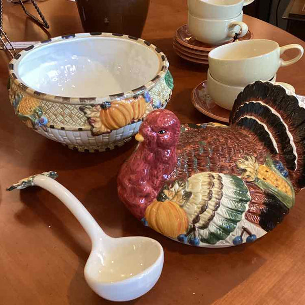 Turkey Soup Tureen w/Ladle
