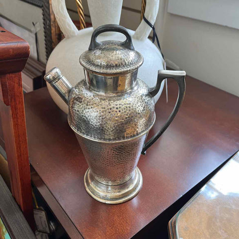 Hammered Nickel & Silverplate Cocktail Shaker