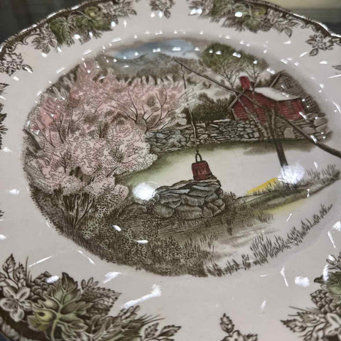 Vintage England Johnson Bros. "Friendly Village" Dinner Plates