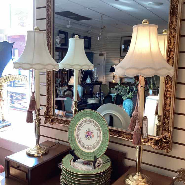 Pair of Brass Candlestick Lamps