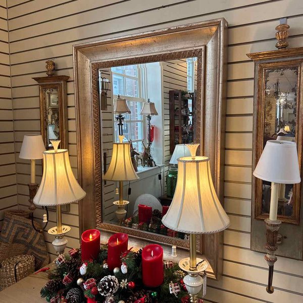 Beveled Mirror In Carved Frame