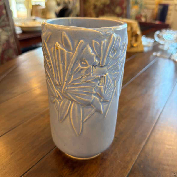 Nelson McCoy Pottery Butterfly Vase - Light Blue Glaze