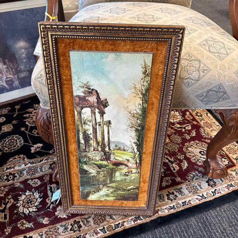 Vertical Ruins Framed Print