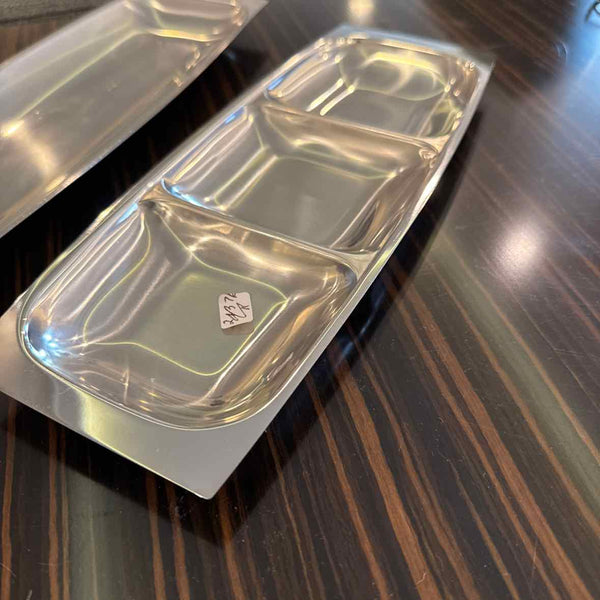 Three Stainless Steel Serving Pieces