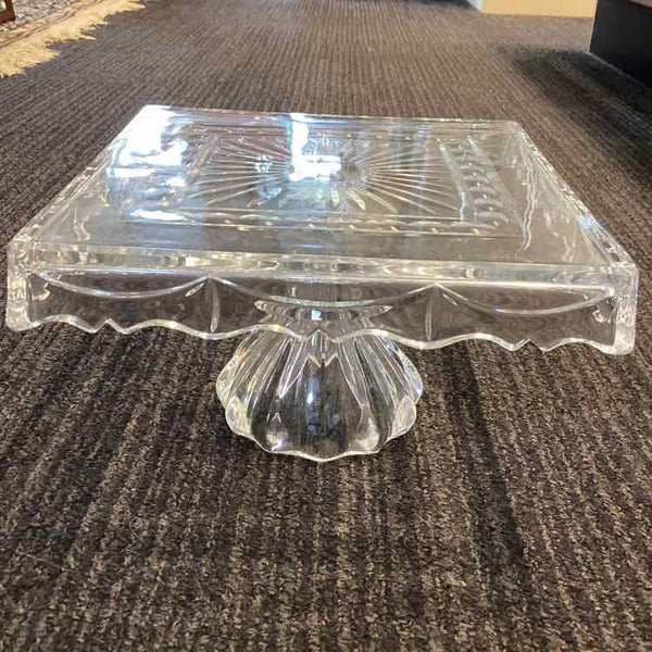 Shannon Crystal Footed Cake Plate