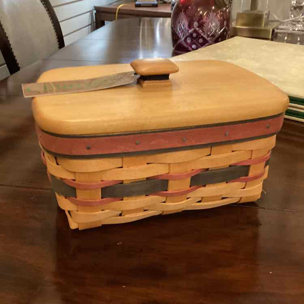 Longaberger Card Basket With Lid