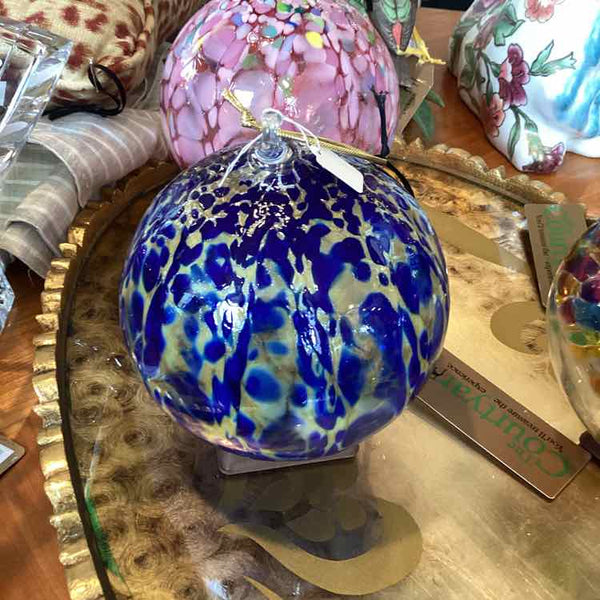 Blue Art  Glass Ball