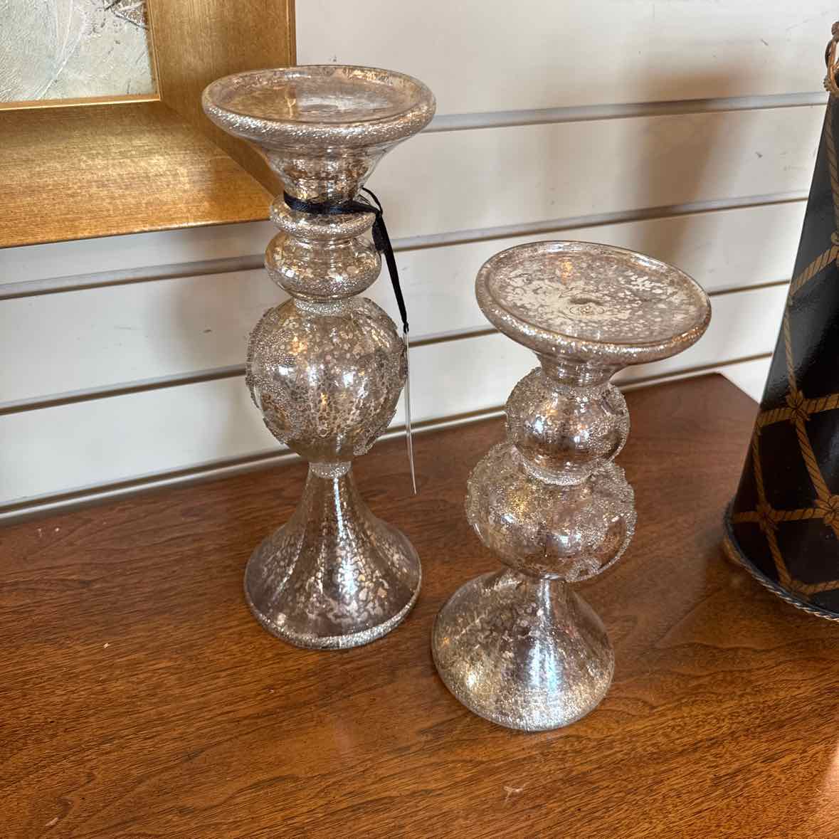 Mercury Glass Candle Holders