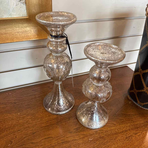 Mercury Glass Candle Holders