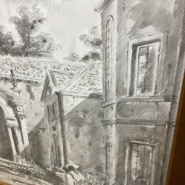 Pencil Print In Gold Frame