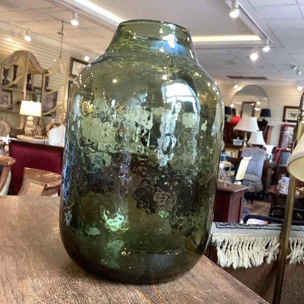 Arhaus Olive Green Glass Vase