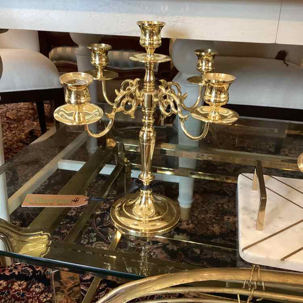 Baldwin Brass Five Arm Candelabra
