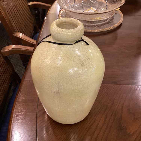 Crackled Yellow Vase