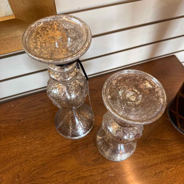 Mercury Glass Candle Holders